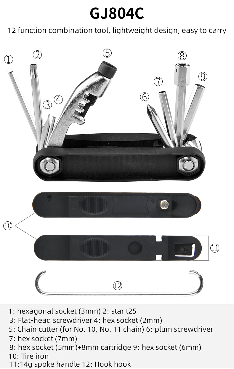 all-groups ROCKBROS 16-in-1 Portable Bike Repair Kit