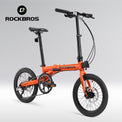 ROCKBROS ACS 16 Inch Folding Bike 9 Speed 11-32T Cassette Disc Brake_Color Orange