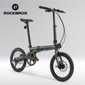 ROCKBROS ACS 16 Inch Folding Bike 9 Speed 11-32T Cassette Disc Brake_Color Green