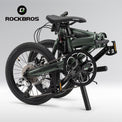 ROCKBROS ACS 16 Inch Folding Bike 9 Speed 11-32T Cassette Disc Brake_Color Green