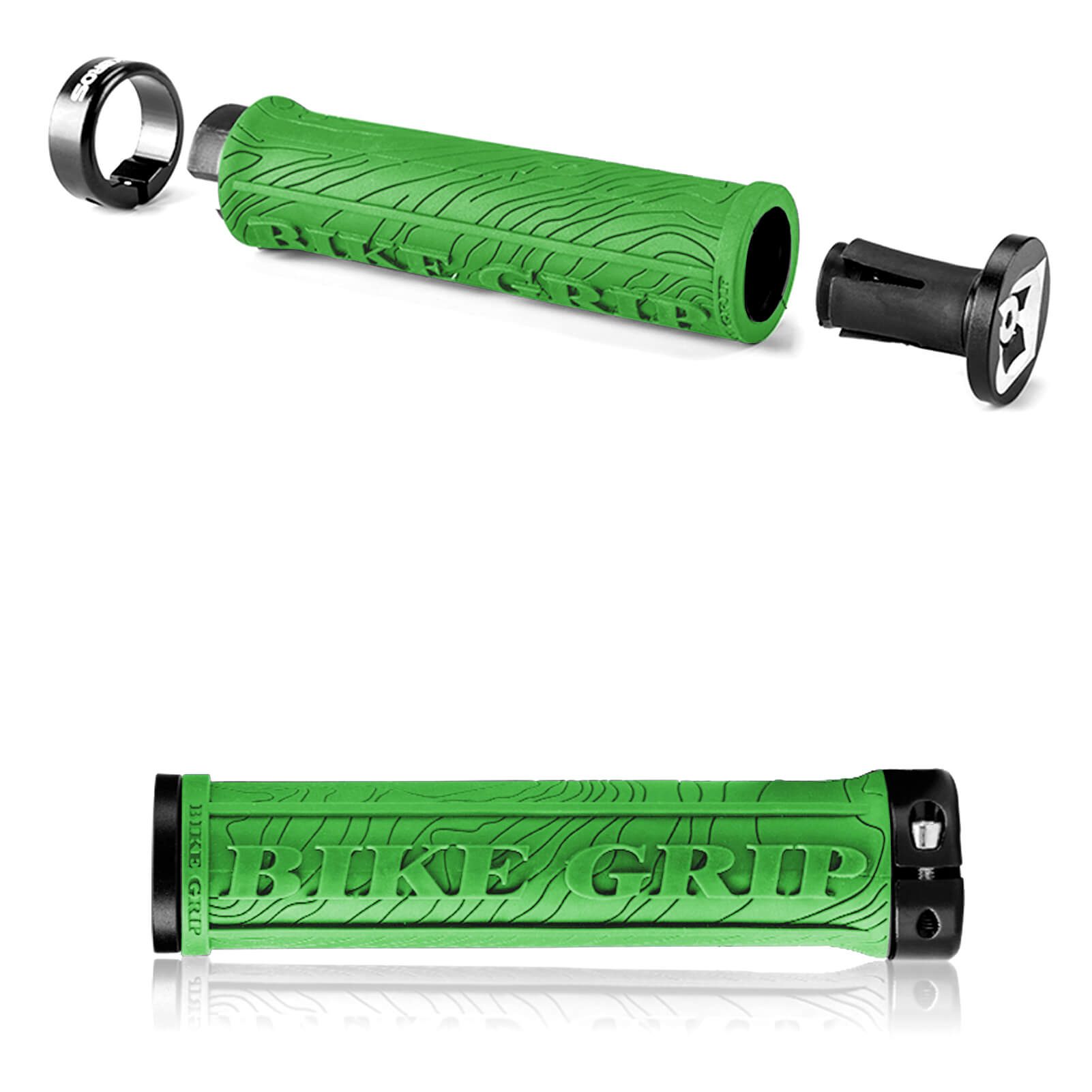 ROCKBROS Bike Handlebar Grips Double Lock-on Color Green