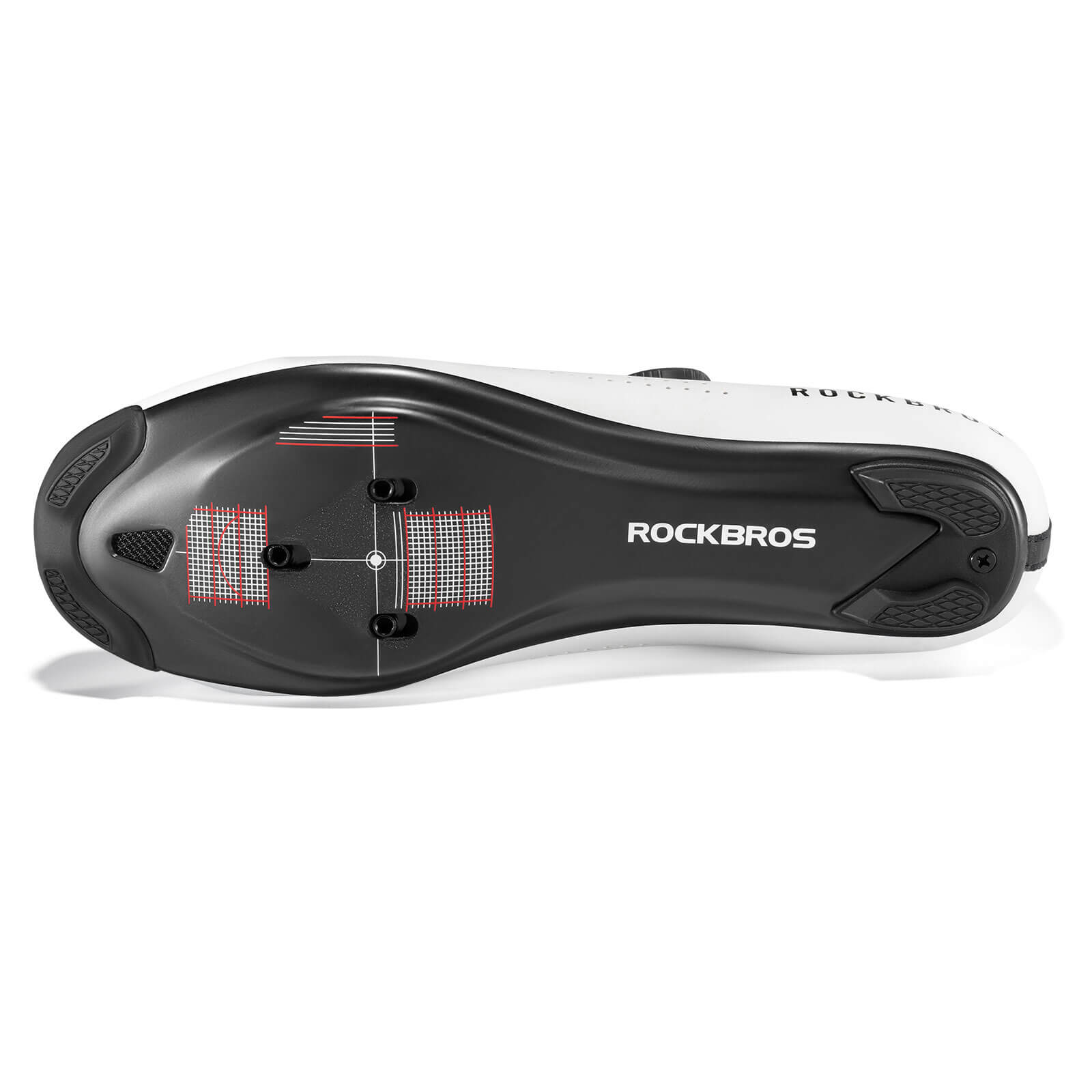 ROCKBROS Carbon Fiber Sole Road Bike Shoes Color CR5 White