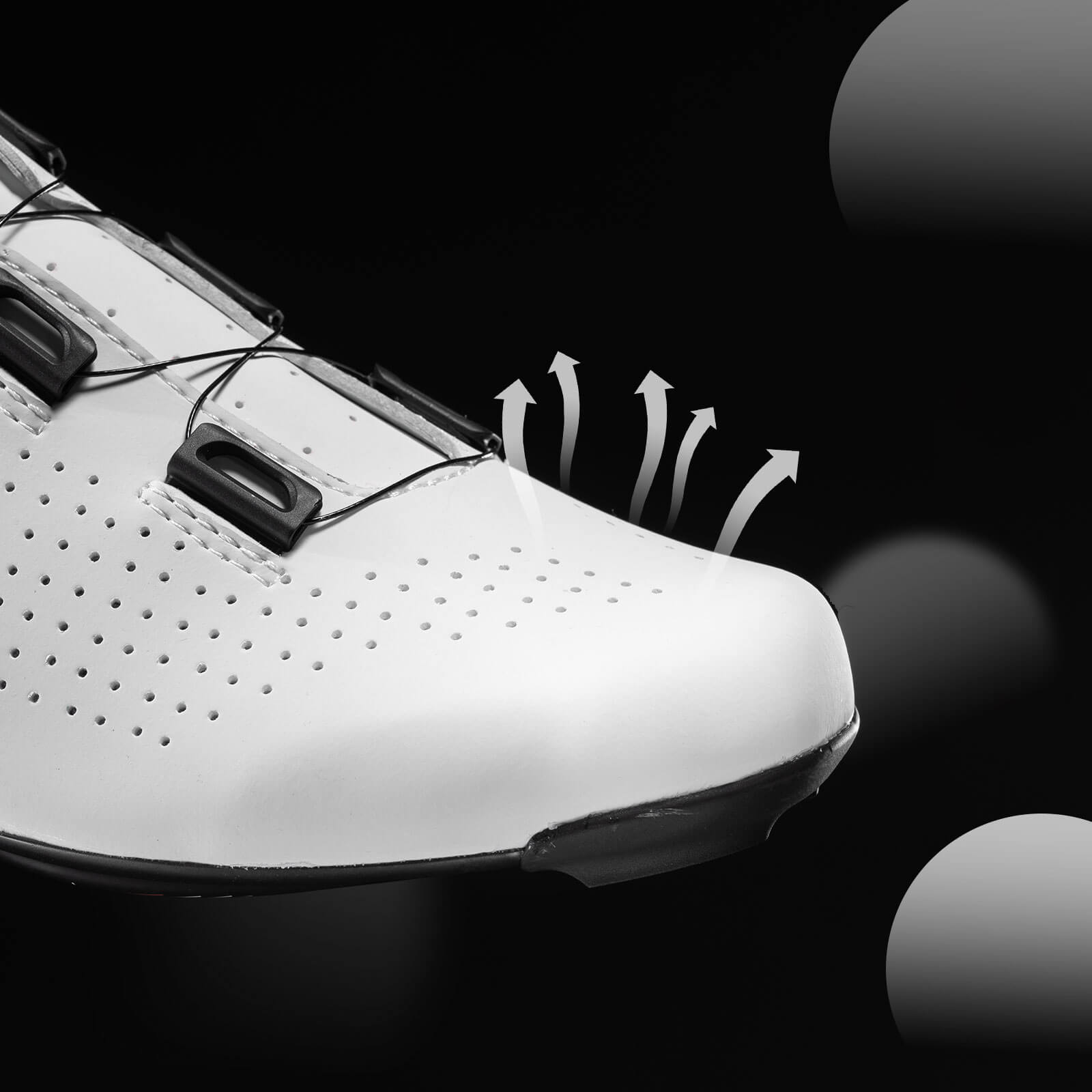 ROCKBROS Carbon Fiber Sole Road Bike Shoes Color CR5 White