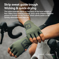 ROCKBROS Gel-Padded Half-Finger Cycling Gloves with Elastic Interface