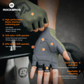 ROCKBROS Gel-Padded Half-Finger Cycling Gloves with Elastic Interface