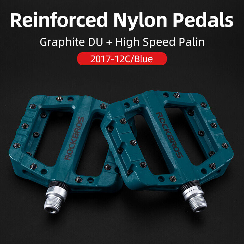 ROCKBROS Lightweight Bike Pedals in Various Colours (Pair)#Color_Blue