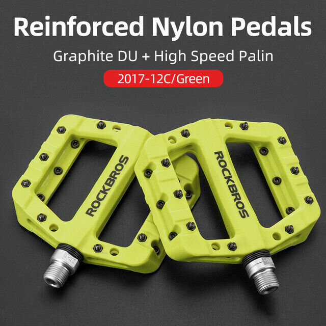 ROCKBROS Lightweight Bike Pedals in Various Colours (Pair)#Color_Green