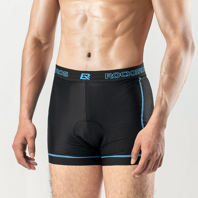 ROCKBROS Men's Cycling Underwear Sponge Padded Elastic Breathable Sporty Wear