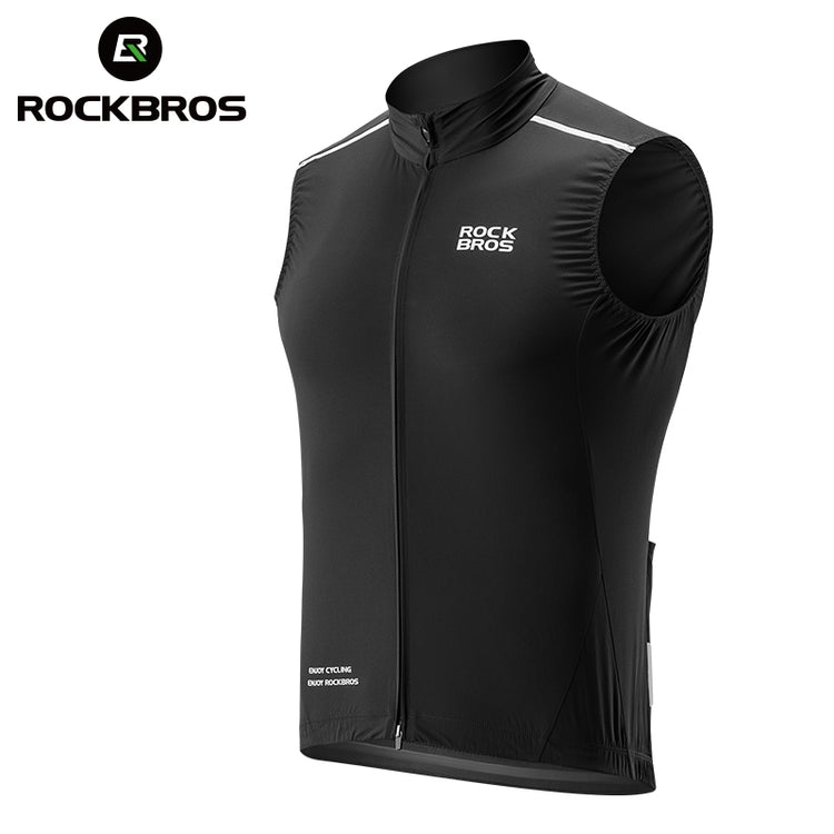 ROCKBROS Men's Cycling Vest Windproof Lightweight Breathable Sports Wear