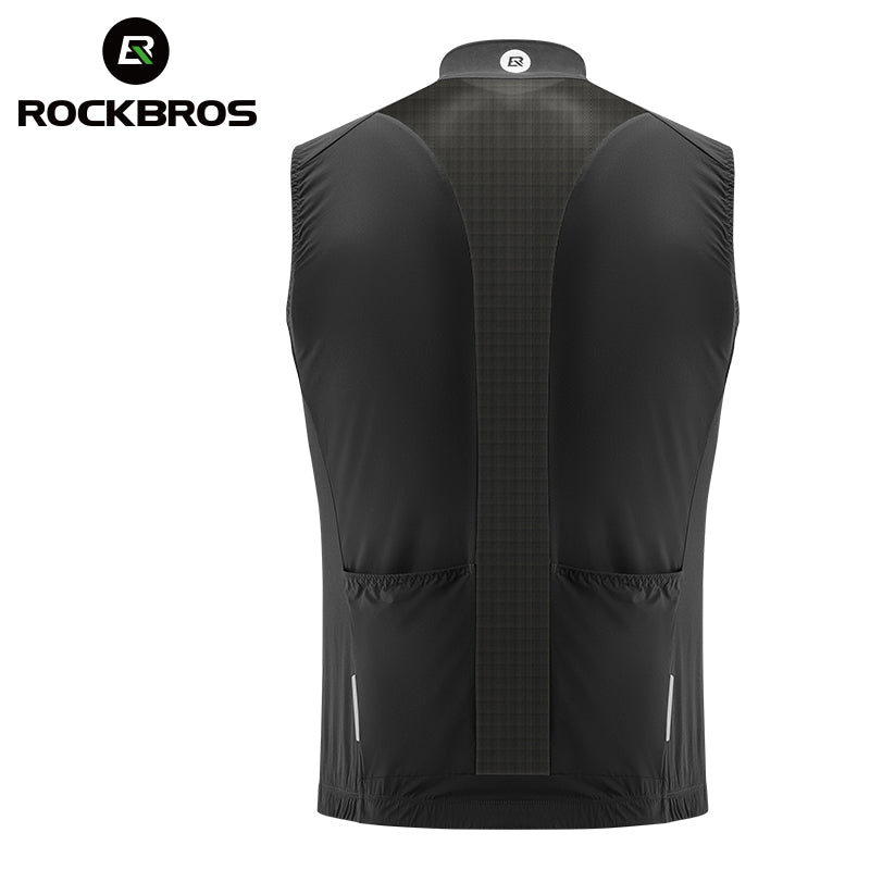 ROCKBROS Men's Cycling Vest Windproof Lightweight Breathable Sports Wear