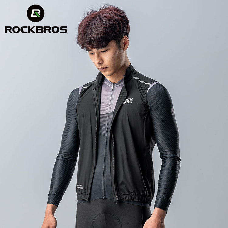 ROCKBROS Men's Cycling Vest Windproof Lightweight Breathable Sports Wear