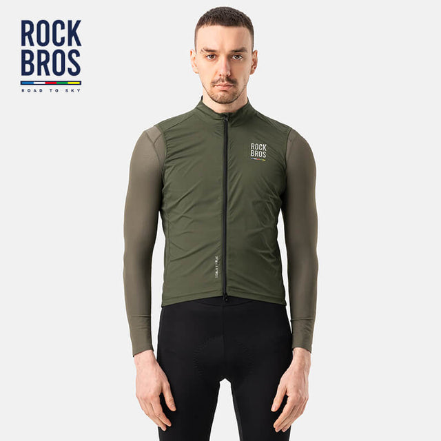 ROCKBROS Men’s Summer Cycling Vest - Lightweight Windproof Gilet with UV Protection