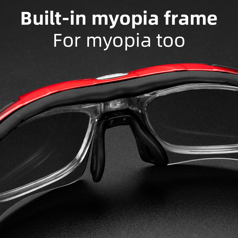 ROCKBROS Photochromic Cycling Sunglasses Hiking Fishing Golf Sports Glasses Half Frame UV400