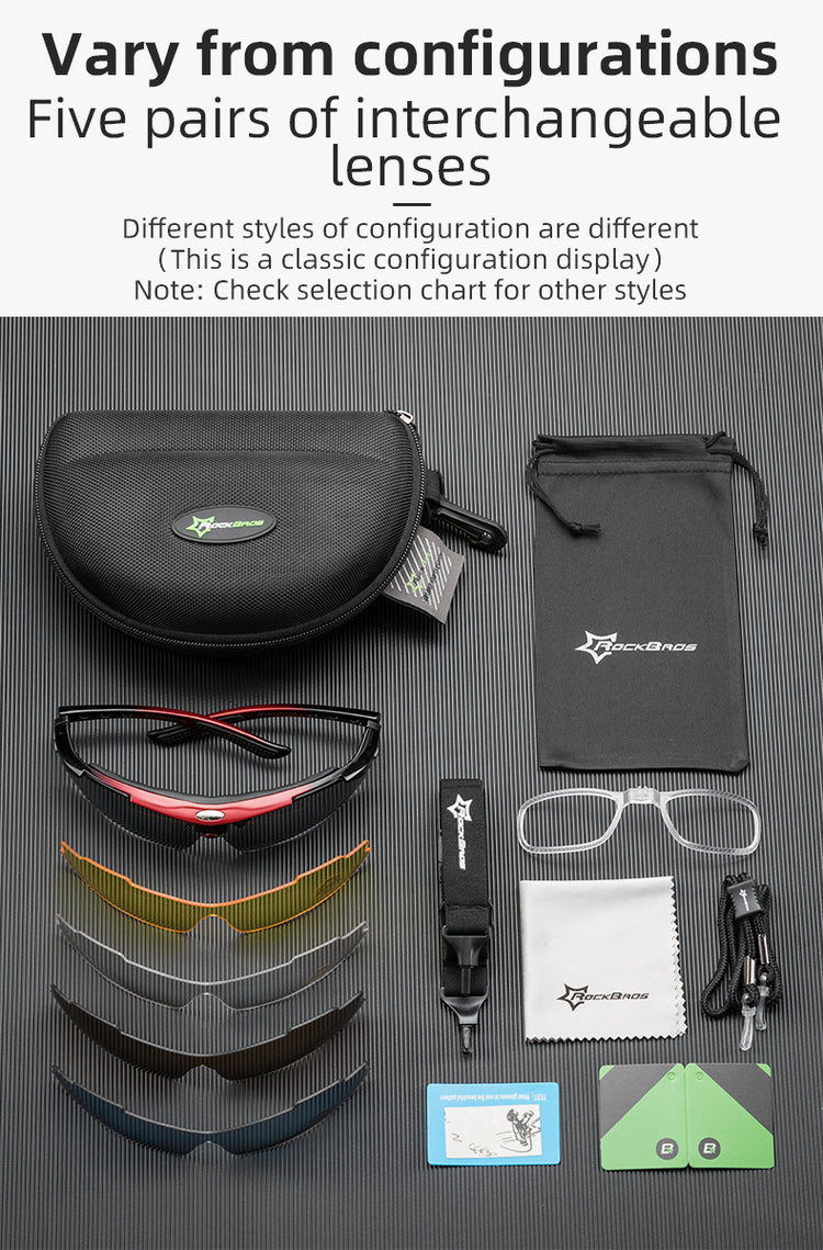 ROCKBROS Photochromic Cycling Sunglasses Hiking Fishing Golf Sports Glasses Half Frame UV400