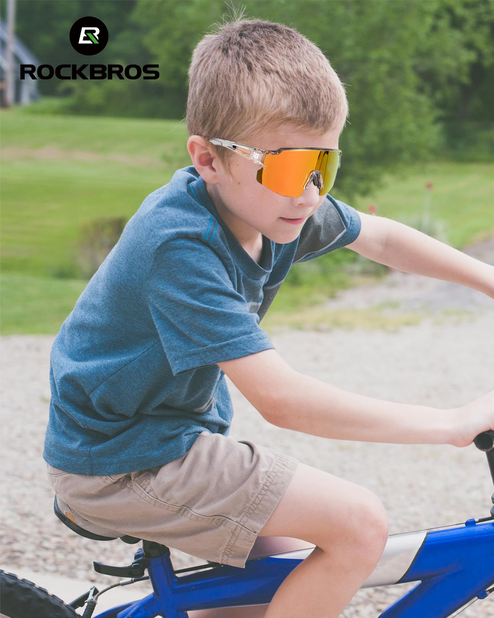 all-groups ROCKBROS Polarized Youth Kids UV400 Cycling Sports Sunglasses