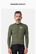 ROCKBROS ROAD TO SKY Men's Long-Sleeve Cycling Jersey Color Green