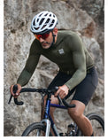 ROCKBROS ROAD TO SKY Men's Long-Sleeve Cycling Jersey Color Green