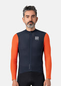 ROCKBROS ROAD TO SKY Men's Long-Sleeve Cycling Jersey Color Blue-Orange