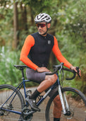 ROCKBROS ROAD TO SKY Men's Long-Sleeve Cycling Jersey Color Blue-Orange