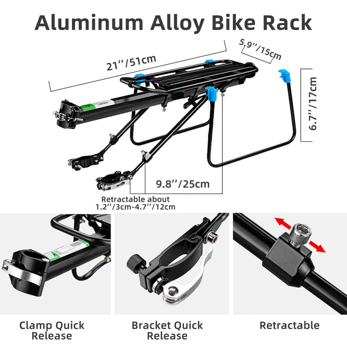ROCKBROS Rear Luggage Rack for MTB and Road Bike