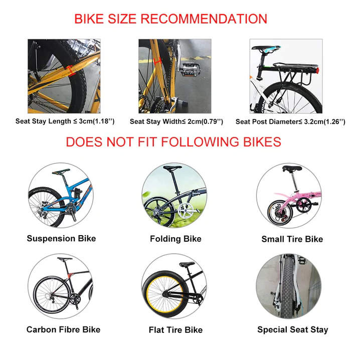 ROCKBROS Rear Luggage Rack for MTB and Road Bike