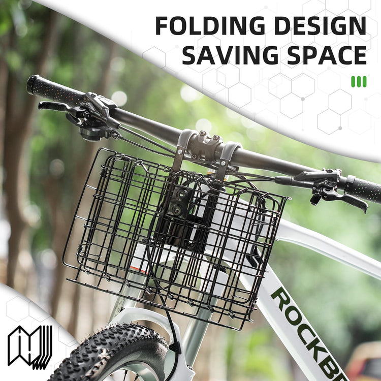 ROCKBROS Sturdy Folding Bike Basket
