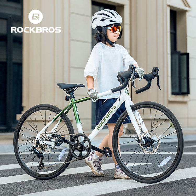 all-groups ROCKBROS TEEN-W22H Road Bike For Kids Teens Shimano 10 Speed Curved Handlebar Aluminum Alloy