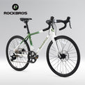 ROCKBROS TEEN-W22H Road Bike For Kids Teens Shimano 10 Speed Curved Handlebar Aluminum Alloy_Color_White Green Gradient