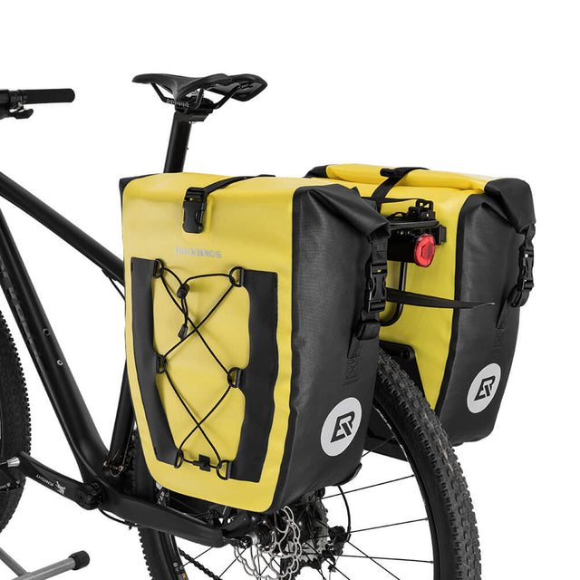 ROCKBROS Ultra Large Capacity Bicycle Saddlebag in Black or Yellow Options Double