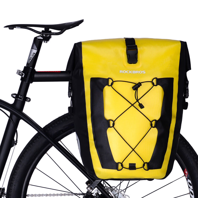 all-groups ROCKBROS Ultra Large Capacity Bicycle Saddlebag in Black or Yellow