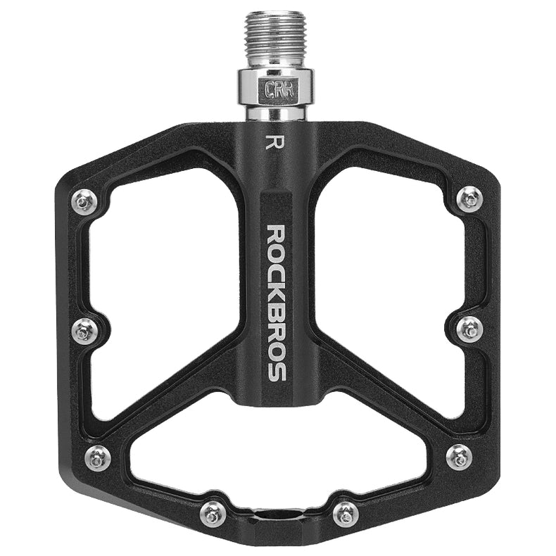 ROCKBROS Ultra Lightweight Flat Bike Pedals in Various Colours (Pair)#Color_Black