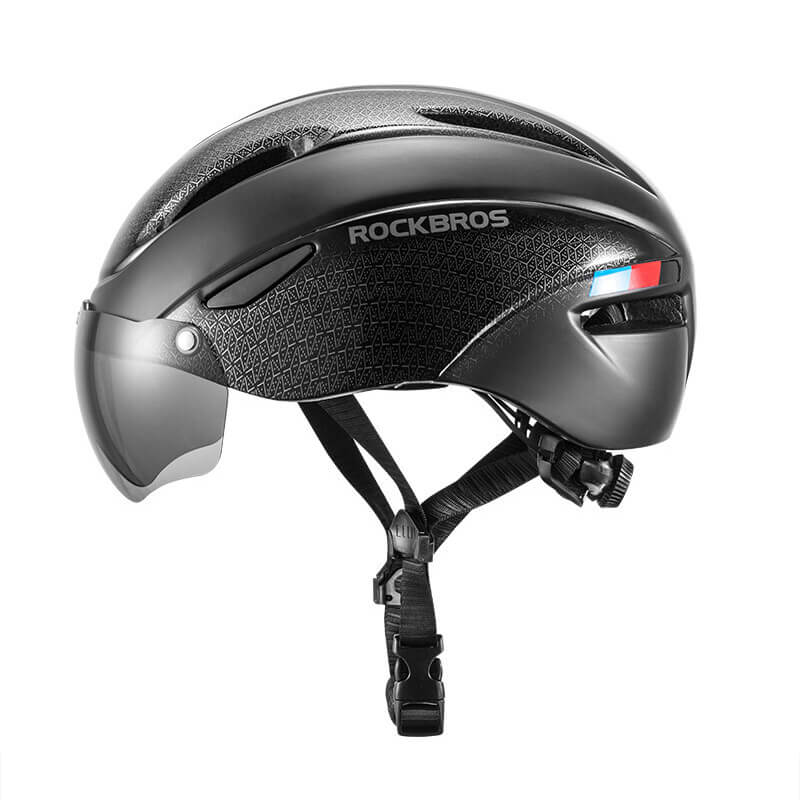 ROCKBROS Ultralight Magnetic Goggles Rear Light Cycling Helmet Color Black