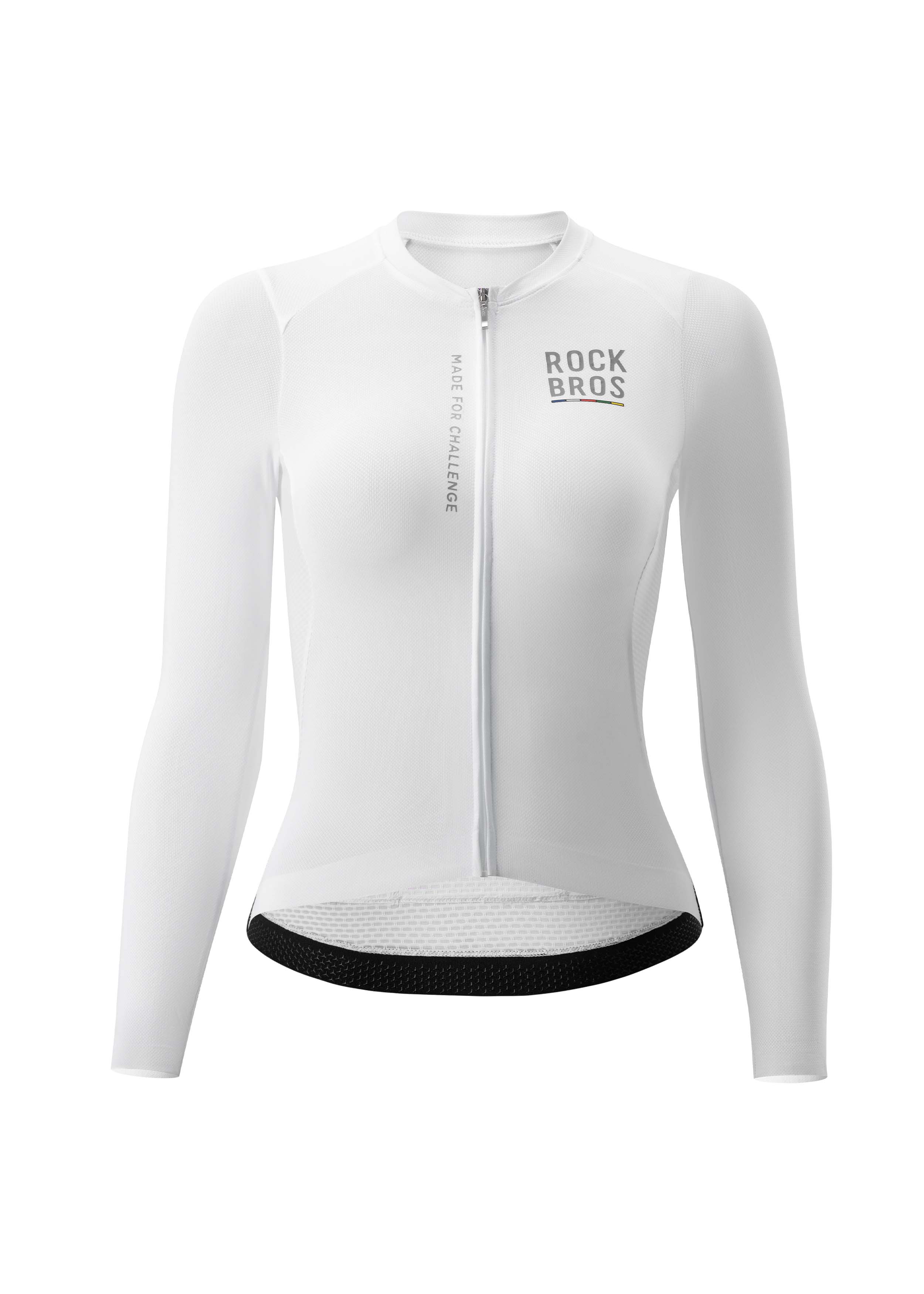 Road to Sky Women's Cycling Long-Sleeved Jersey Pro Color White