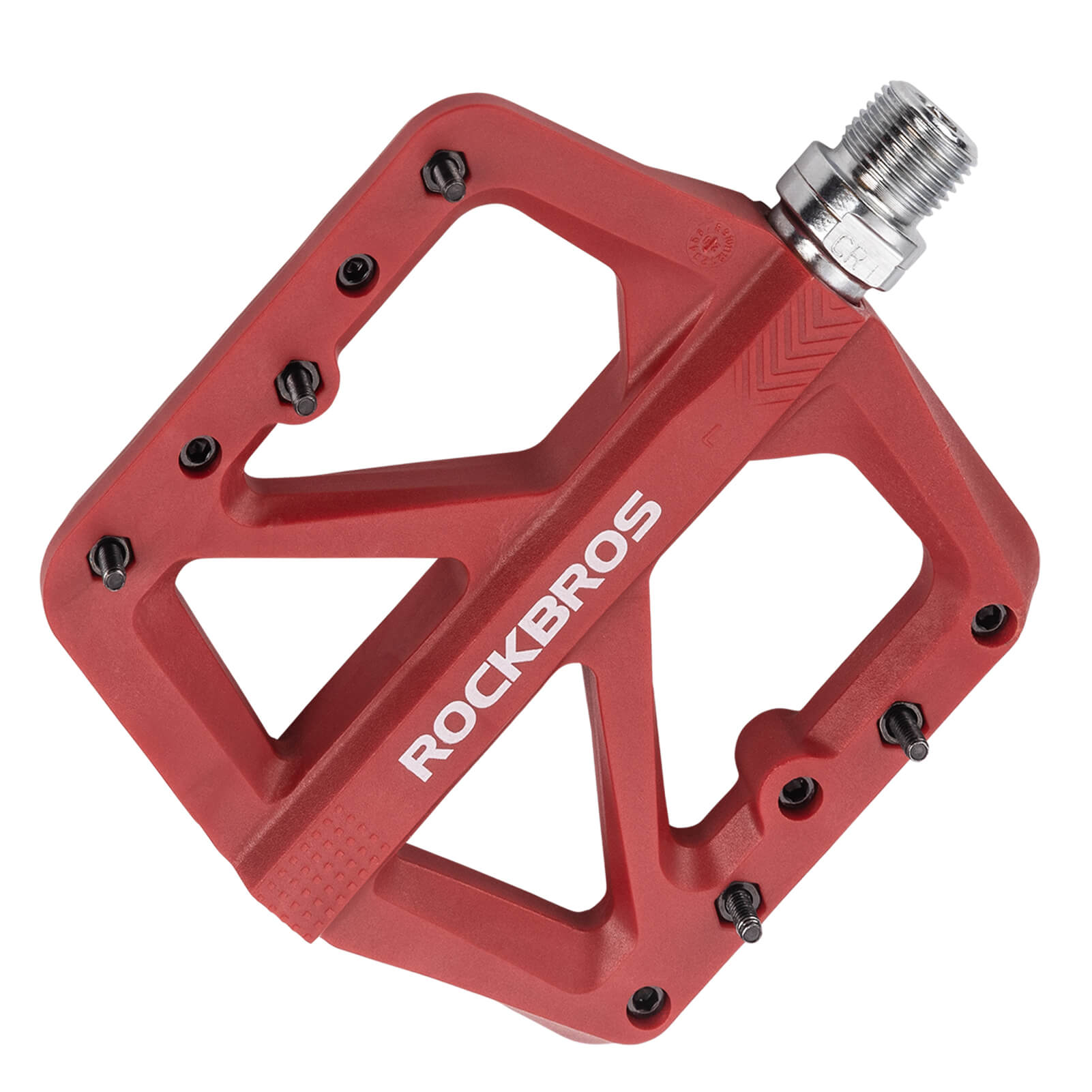 Wide platform composite pedals for comfortable long rides.
#color_red