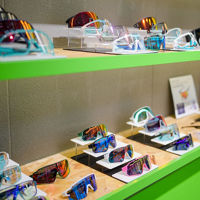 ROCKBROS cycling goggles and sunglasses display