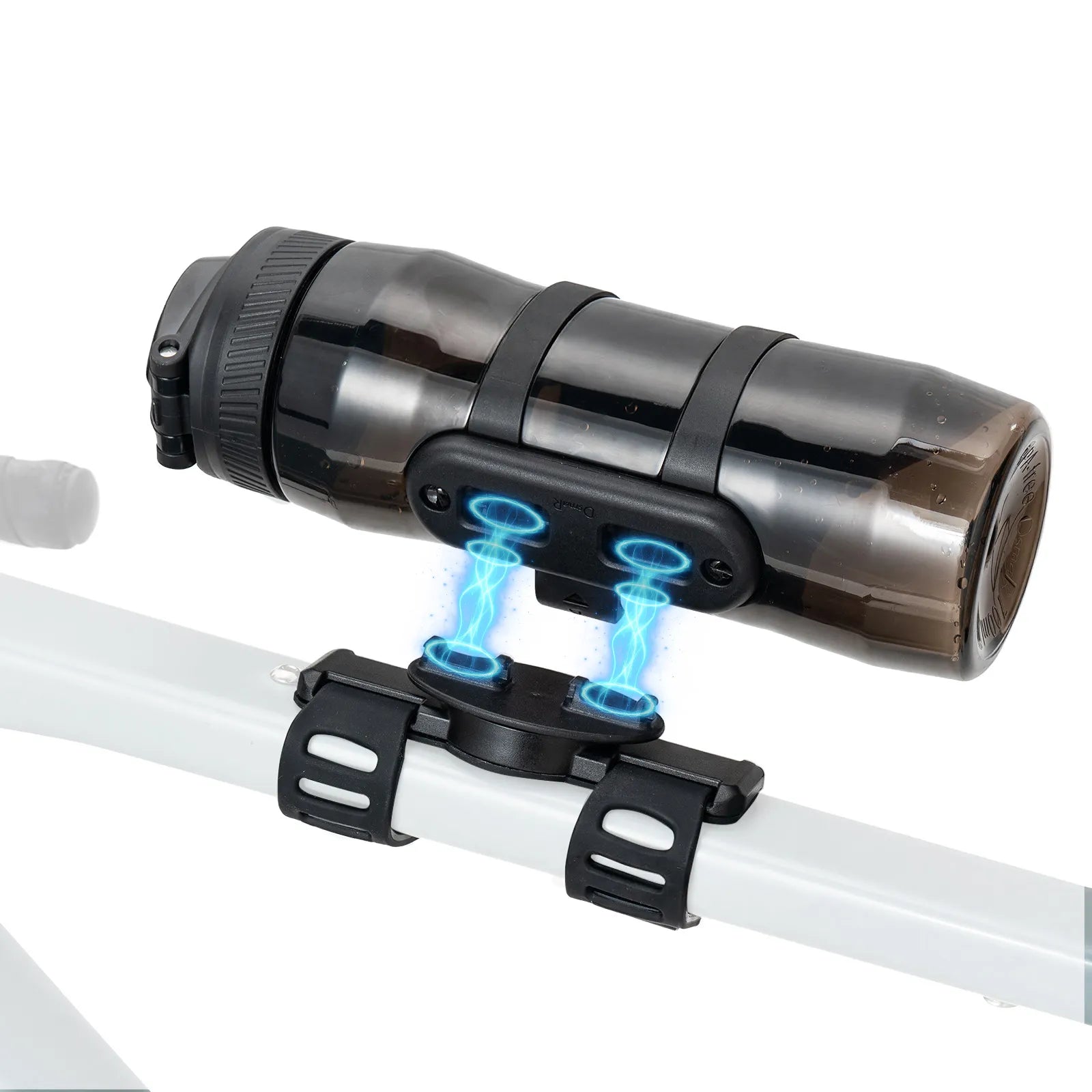Insulated cycling water bottle with magnetic quick-release attachment