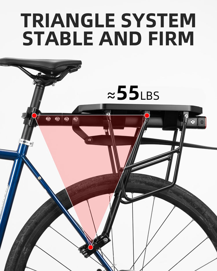 Rear Bike Cargo Rack with Fender Adjustable Fits 26"-29" Bikes