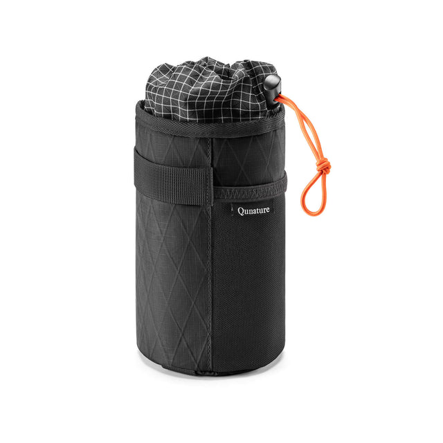 Qunature thermal insulated 1L handlebar bottle bag for bikepacking and long-distance cycling, keeps drinks hot or cold