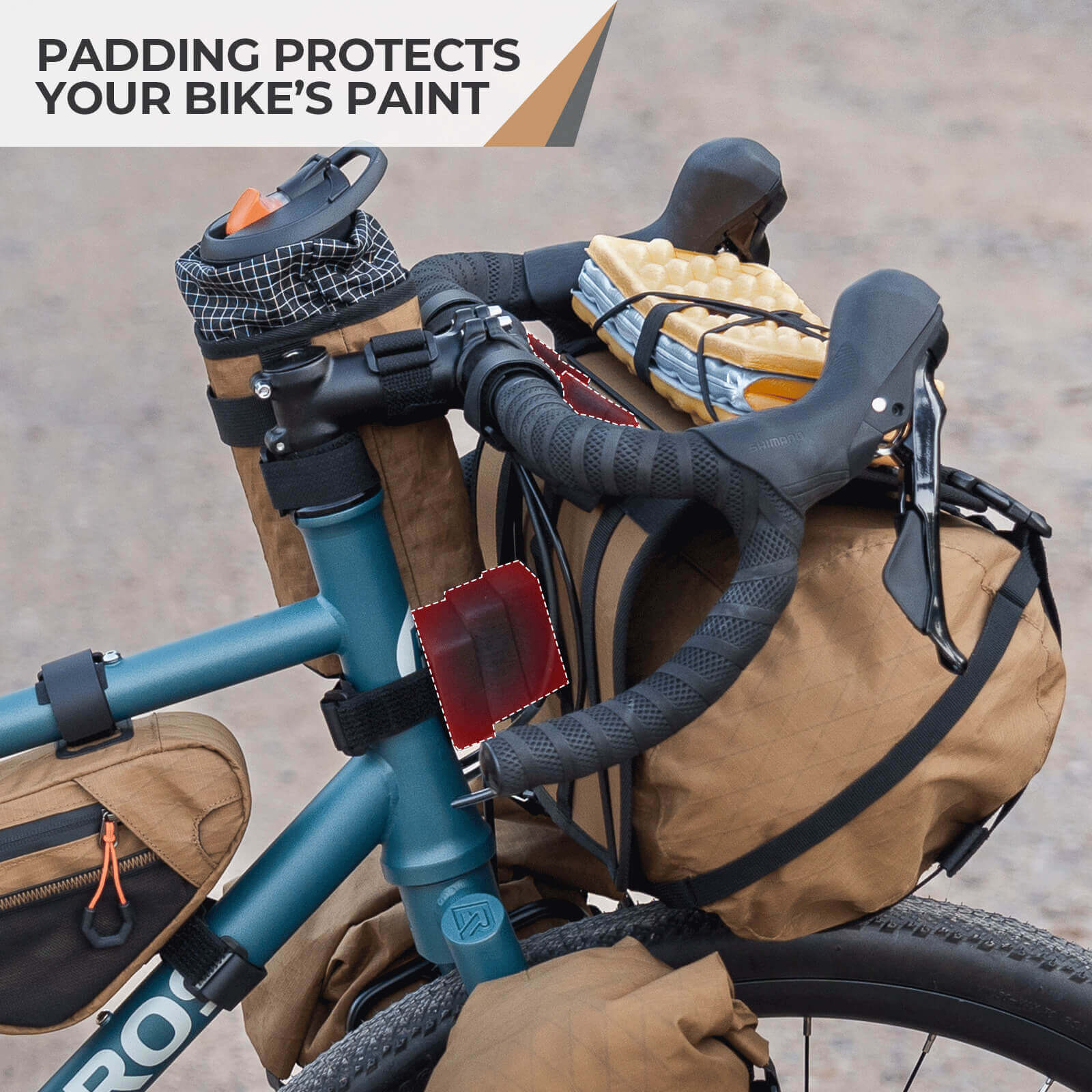 Qunature bikepacking handlebar bag extension rack
#color_black