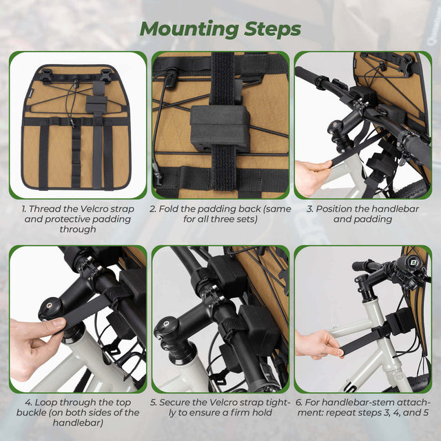 Qunature bikepacking handlebar bag extension rack