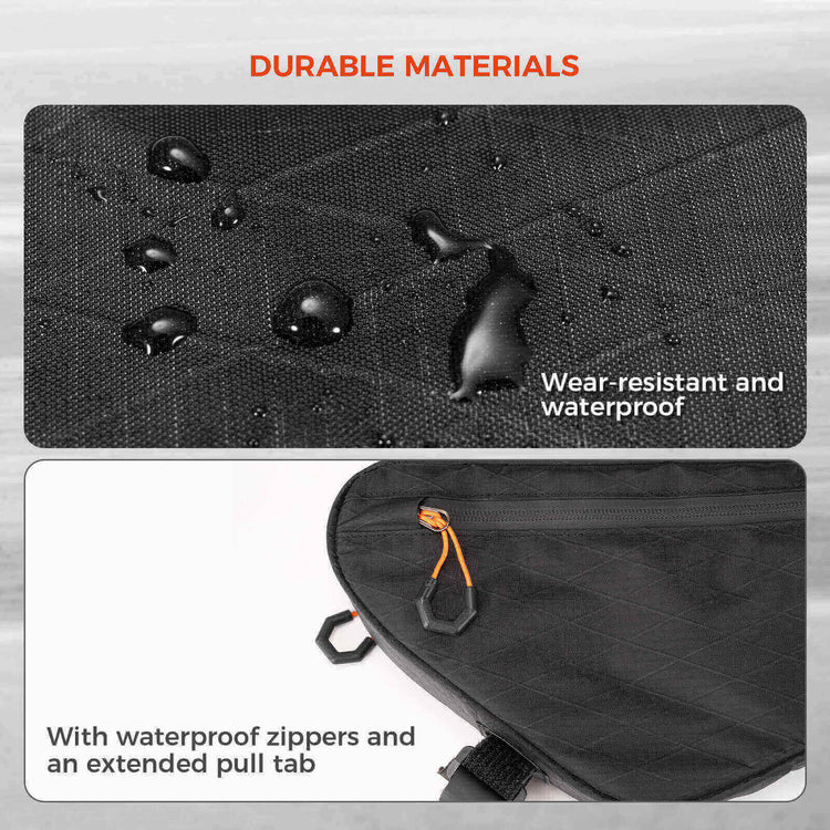 QUNATURE large capacity bikepacking frame bag for cycling and climbing