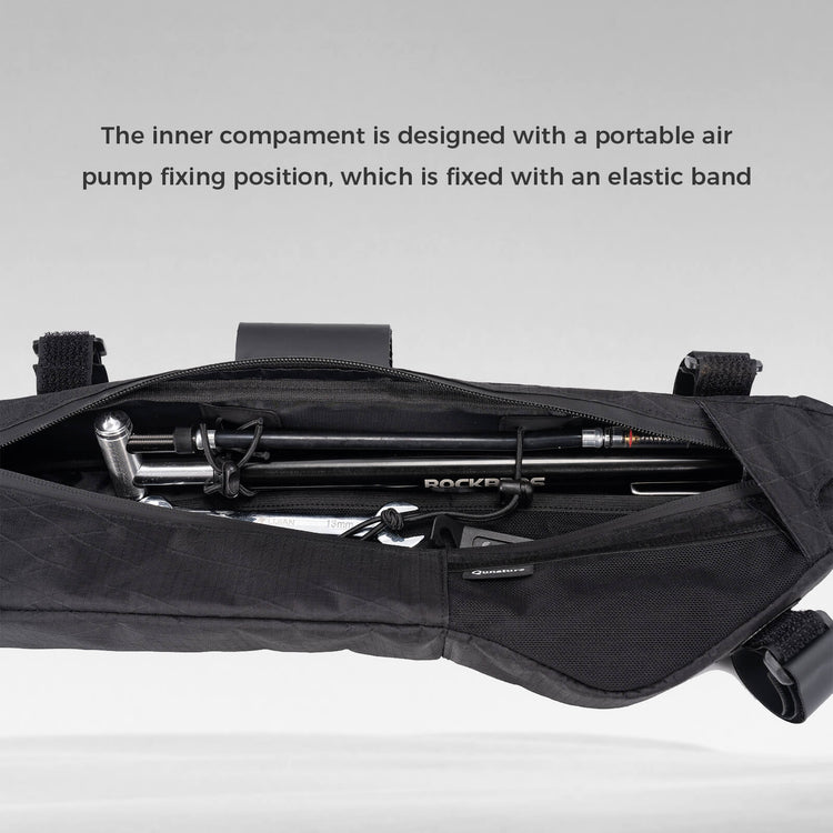 QUNATURE large capacity bikepacking frame bag for cycling and climbing
