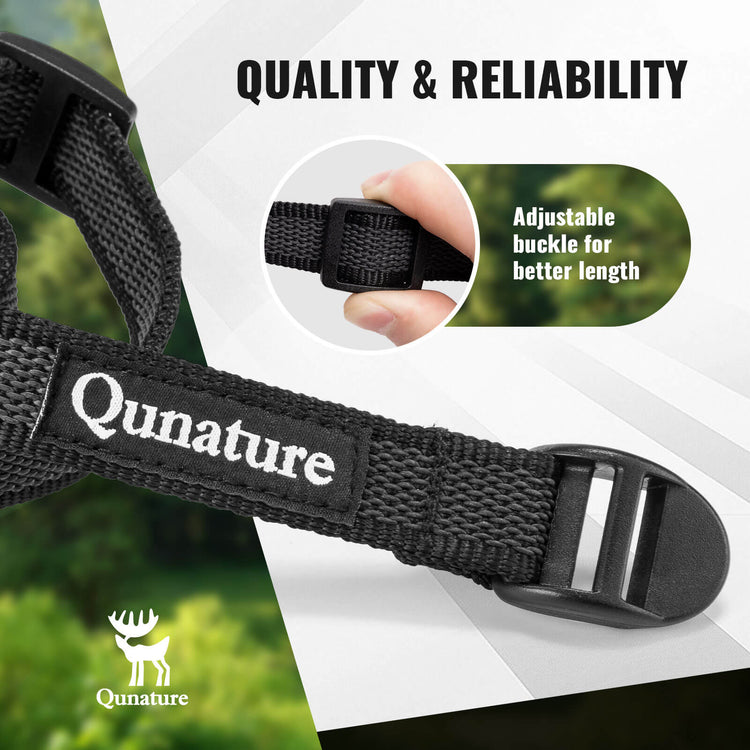 qunature durable outdoor tie down strap for camping and hiking