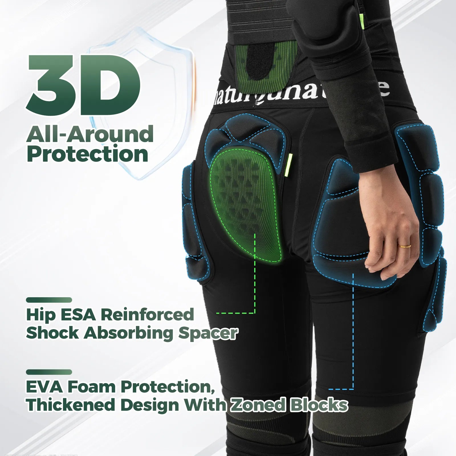 ROCKBROS EVA padded ski hip protectors and protective shorts for snowboarding