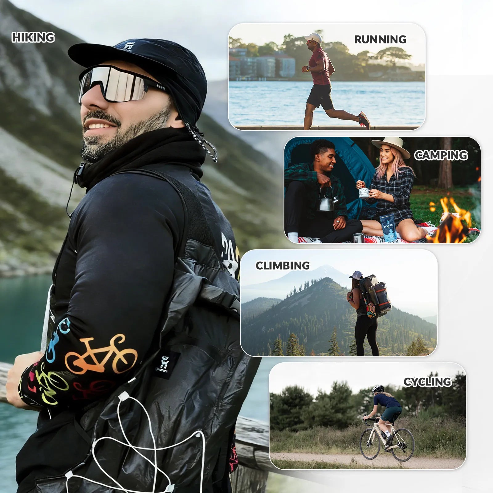 Qunature windproof fleece winter cycling hat with ear flaps for ultimate warmth.
#color_green