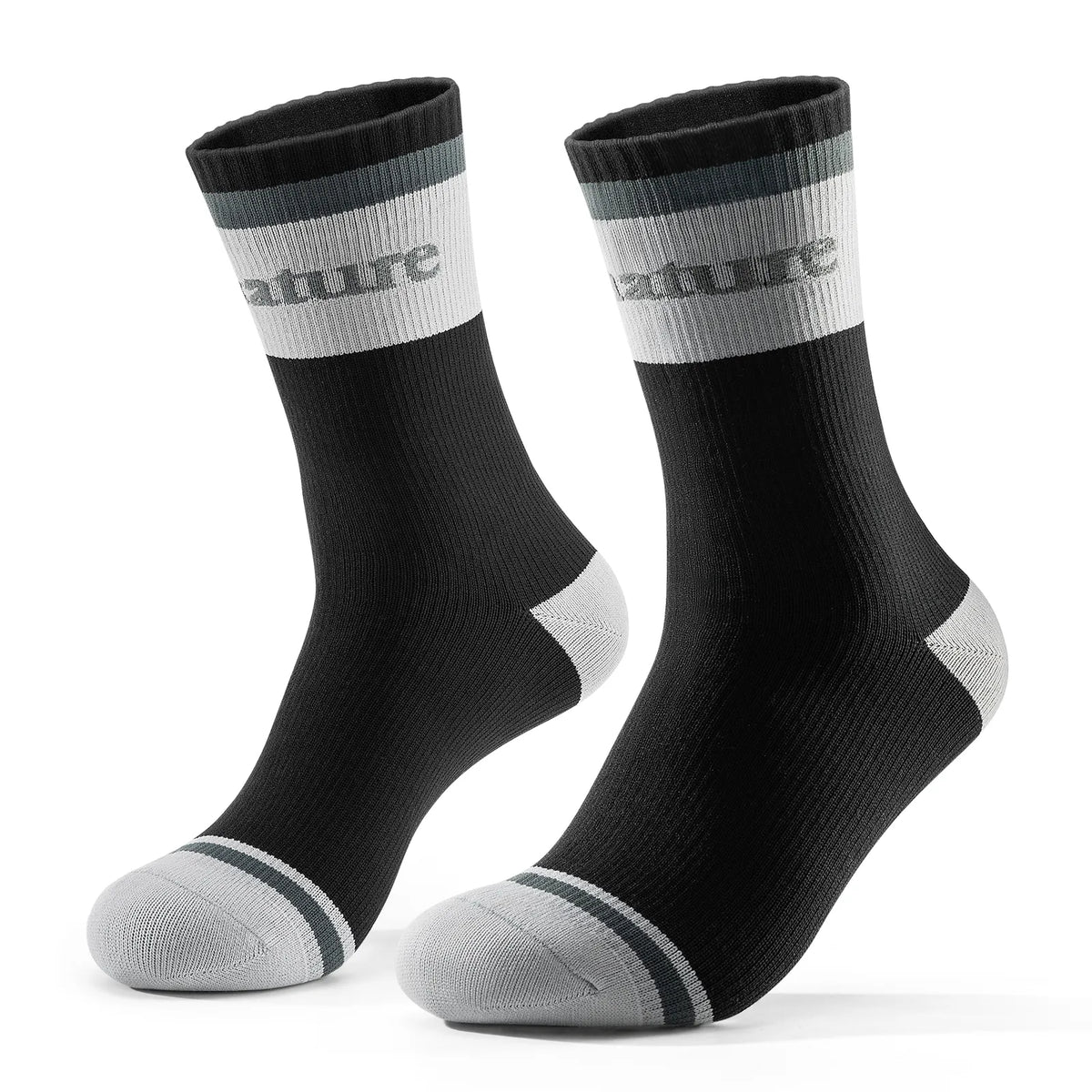 Qunature khaki four-season waterproof outdoor socks.
#colour_black