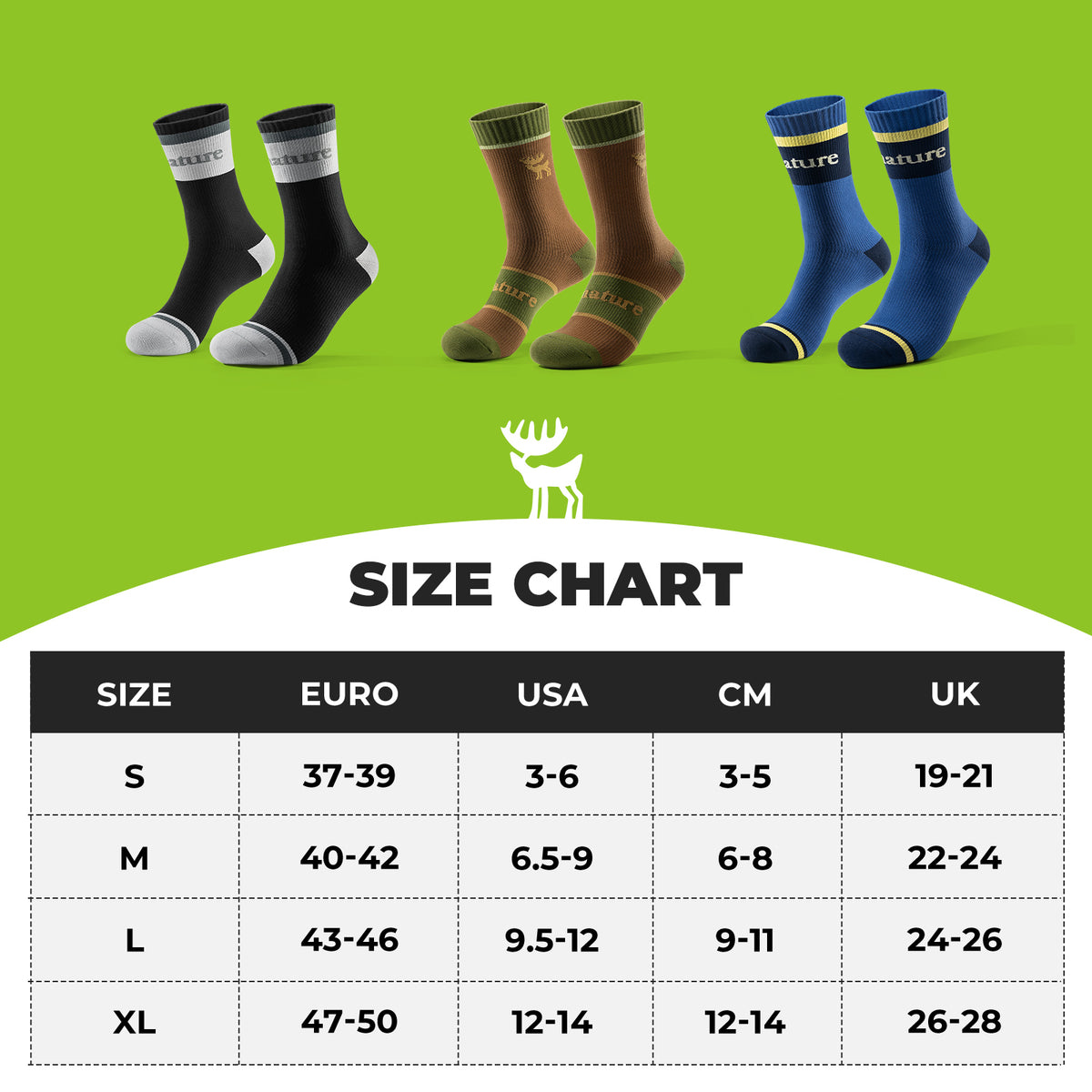 Qunature khaki four-season waterproof outdoor socks.
#colour_blue