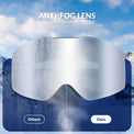 QUNATURE frameless anti-fog ski goggles for adult skiing and snowboarding