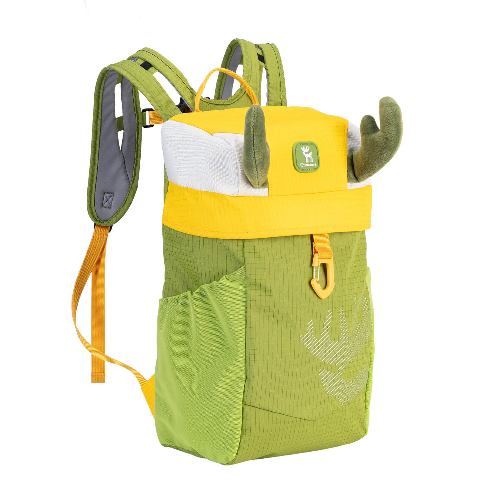 The Qunature 8L lightweight hiking backpack for children is made of water-repellent fabric and is designed specifically for children aged 4-8.
#color_green