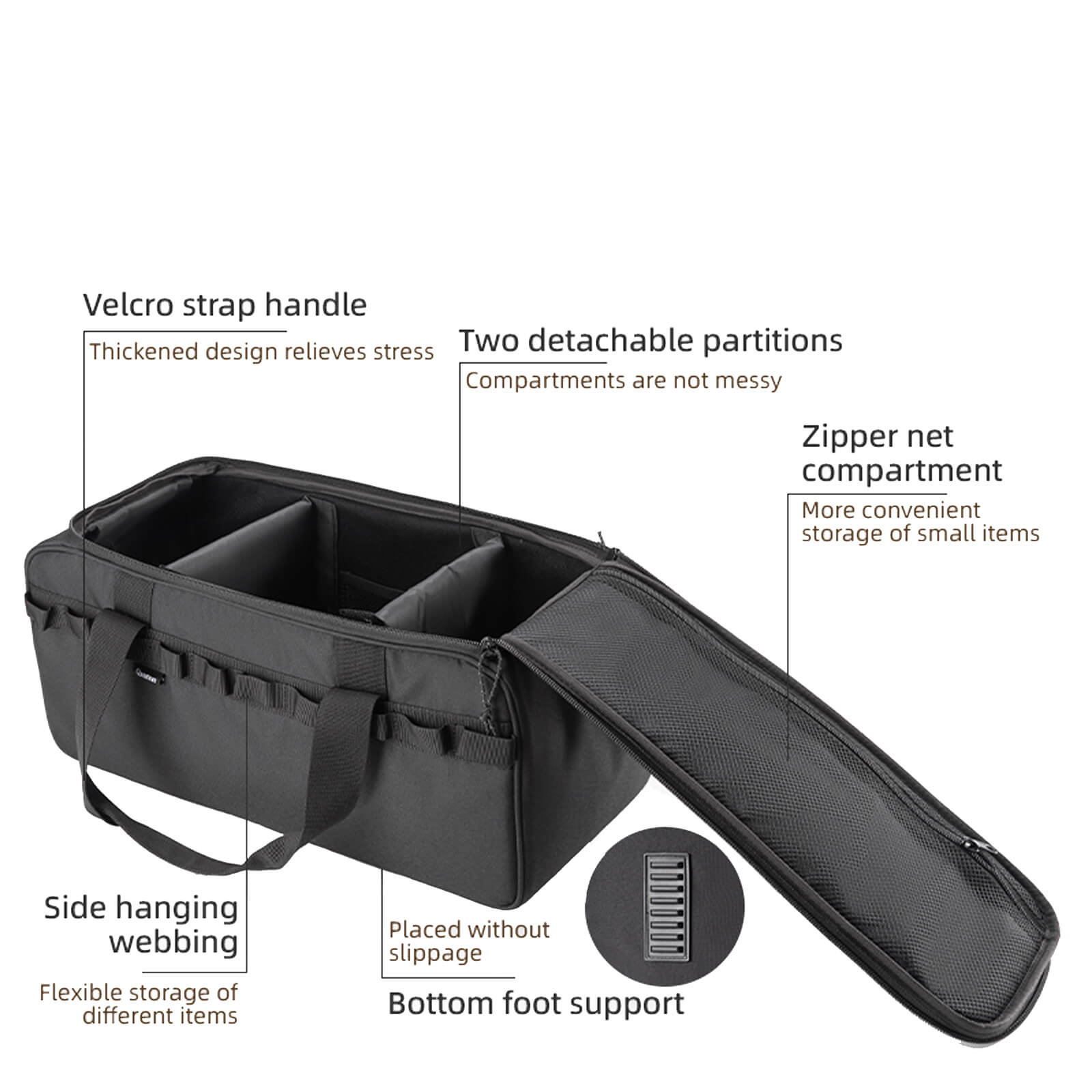 Qunature 18L Outdoor Camping Storage Bag for Gear and Supplies.
#color_black